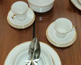 Lenox "Eternal" China (ivory with gold trim) 91 pieces