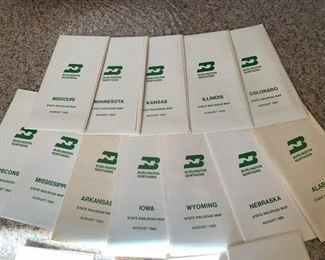 Vintage (1983) State Railroad Maps