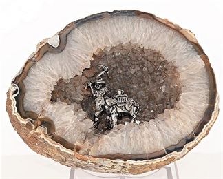 "Off to Work" quartz geode