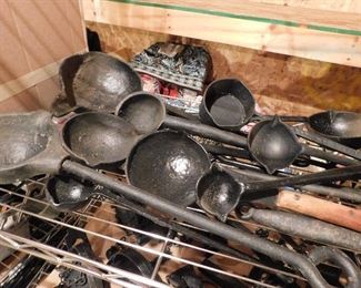 Vintage industrial ladels