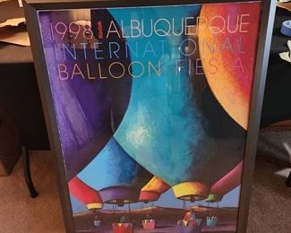 1998 Kodak Albuquerque International Balloon Fiesta framed poster 36.5 x 26.5