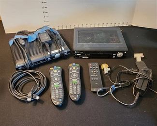 AT&T U-verse wireless tv receiver, Motorola vip2250 digital recorder and remotes