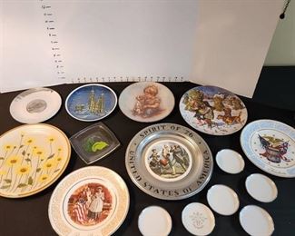 Decorative plates and small china saucers