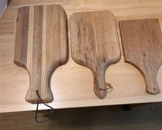 Three wooden cutting boards