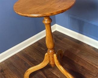 Vintage Pedestal Tripod Side Table