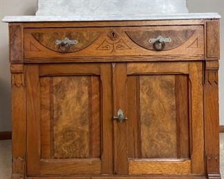 Marble Top Antique Cabinet