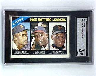 1966 Topps #215 N.L. Batting Leaders SGC 3
