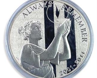 2001-11 W.T.C. 9/11 Silver Always Remember Medal