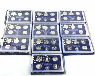 10 Set Proof State Quarter All 50 States