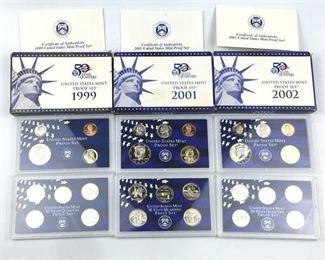 1999, 2000, 2002 Proof Sets