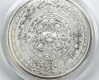 1oz Silver 999 Aztec Round