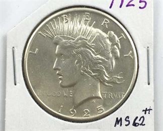 1925 UNC Silver Peace Dollar