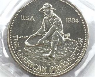 1oz 999 Silver 1984 Engelhard Prospector Round
