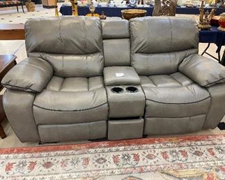 This leather power double recliner is also in excellent - like new condition!  So nice!