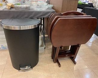 TV Trays & large trashcan