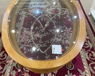 Oval coffee table - 52" long, 32" wide