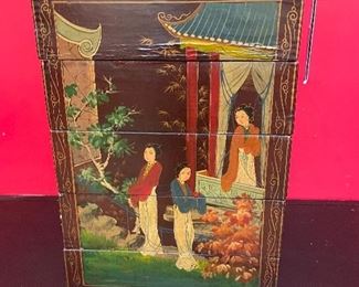 Oriental wooden stacking box