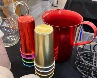 Vintage pitcher and glasses