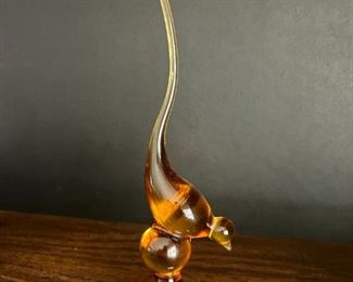 Vintage Viking art glass bird