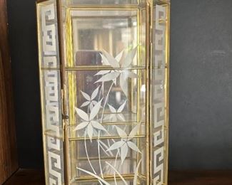 Vintage miniature display case, clear