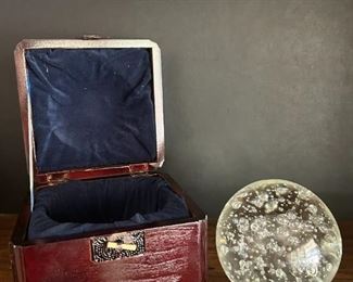 Glass globe sculpture