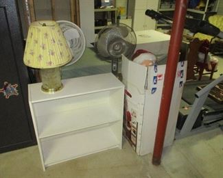 FANS LAMP AND BOOKCASE