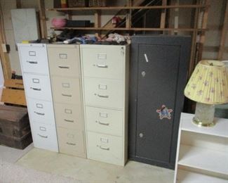 FILE CABINETS AND GUN CABINET