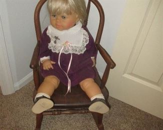 CHILDS ROCKER AND DOLL