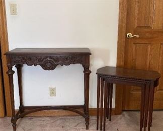 Console Table Plus Nesting Tables