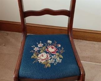 Needlepoint Floral Chair