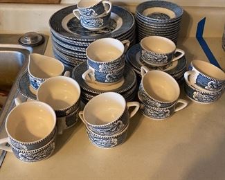 Replacement Currier Ives Blue And White Dishes