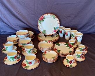 Vtg Setting For 4 By Franciscan Apple Dishes