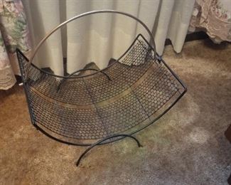 Mid-century wire magazine rack