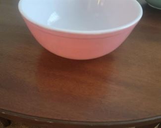 Pink Pyrex bowl 