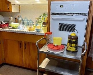 Blue Glass Canisters