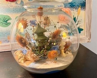 Retro Sand Art/Dry Flower Terrarium