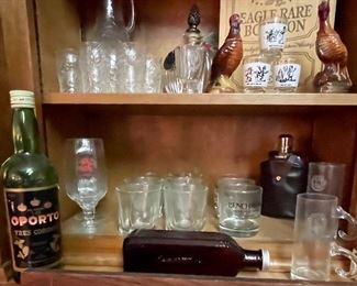 Vintage Bottles and Glasses