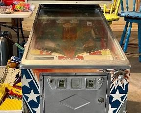 Vintage 1970’s Bally Six Million Dollar Man Pinball Machine with key and manuals