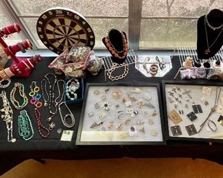 Costume Jewelry,  Sterling Silver Jewelry, Jewelry Craft Bags, Vintage Brooches