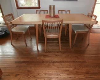 Mid Century Blonde Dining Table & Chairs
