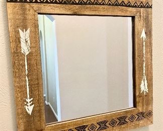 Burt wood frame with mirror.