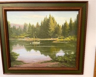 Lake Painting by Mary Ross