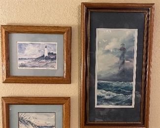 Ocean and Lighthouse Art