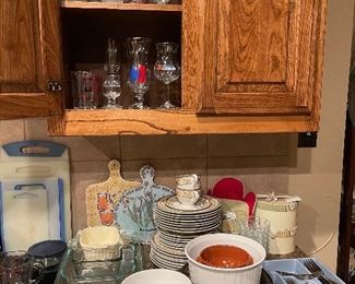 Glassware, Dishes, Flatware