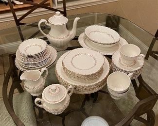 J&G Meakin Classic White Garland Gold China