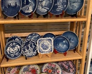 Blue and White plates, Floral plates