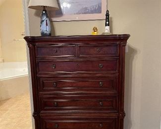 Tall Chest, Lamp, Art