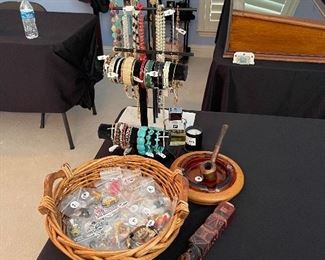 Costume Jewelry, Pipe and Ashtray, Whistle