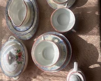 Child’s China tea set vintage 
Blow mild baby rattles 