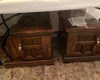 Two match side tables. 